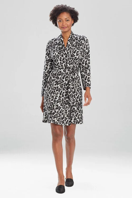 women robes with a quick - dry fabric for frequent useOmbre Leopard Robe