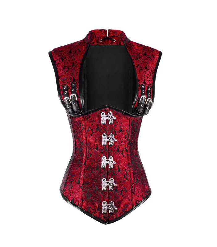 Sports - influenced bustiers with mesh panelsAlia Gothic Underbust Corset with Shoulder Straps