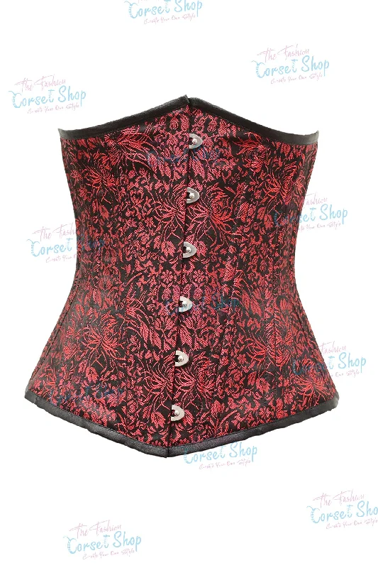 Black/Red Brocade