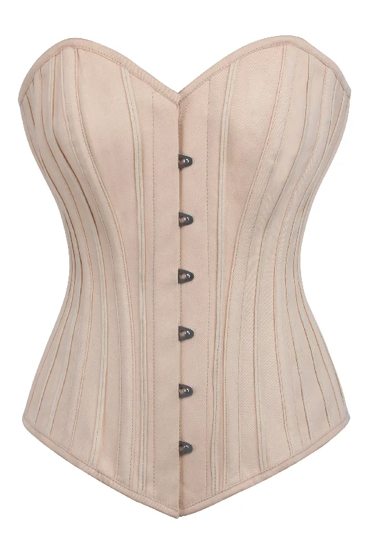 Floral - patterned corsets for a romantic and spring - like feelBeige Cotton Overbust Corset