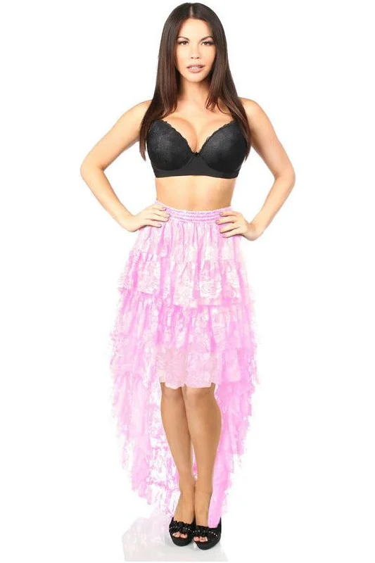 Posture - correcting bustiers for better spinal alignmentLt Pink High Low Lace Skirt