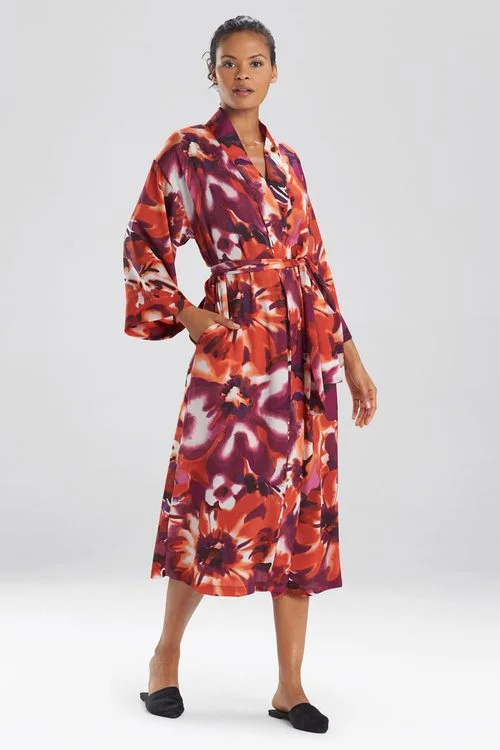 women robes with a dropped - shoulder designSummer Blossom Robe