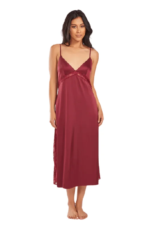 women lounge dress for a relaxing spa dayLayla Chemise - Burgundy