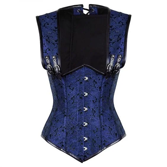 Gothic - inspired bustiers featuring dark colors and studsKeely Underbust Corset with Shoulder Straps