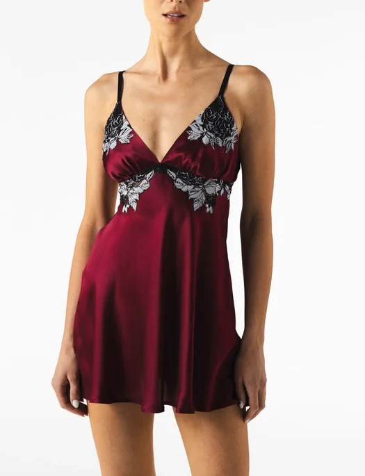 silk - like women lounge dress for a luxurious feelNKimode Roxy Babydoll Chemise