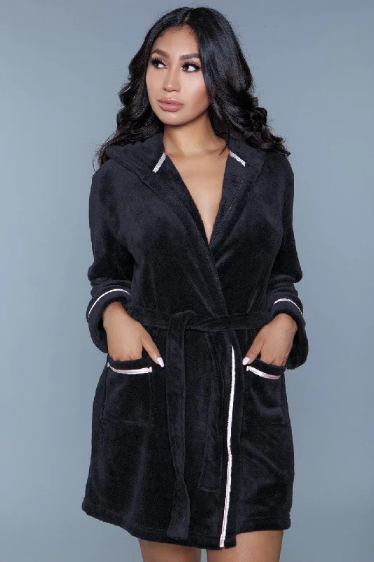 women robes with beaded accents for glamourUltra Soft Fluffy Robe