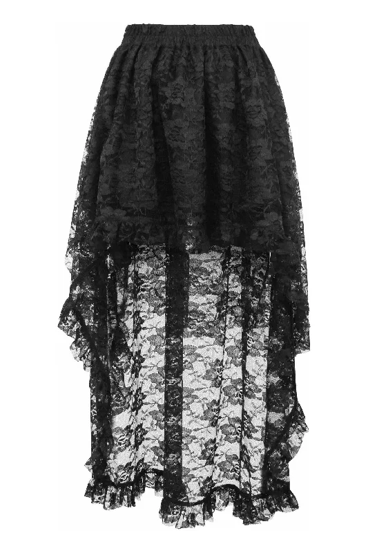 Hollywood - glamour bustiers for a red - carpet effectBlack Lace Hi Low Skirt