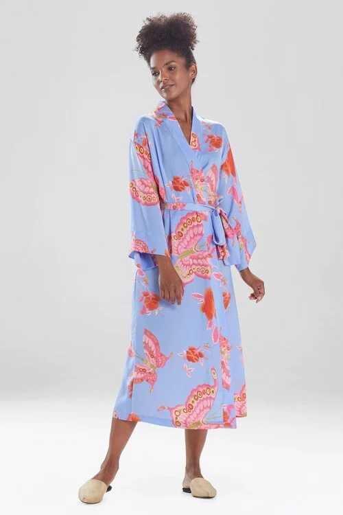 women robes with a sheer panel for a touch of allureButterfly Garden Robe