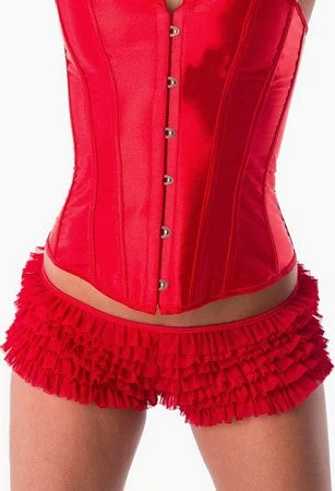 Women's Lingerie with Bow DetailsRed Ruffle Boy Shorts W/ Bow