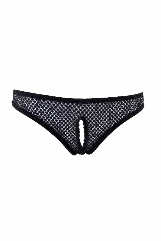 Women's black bras for a classic lookCarlota Black Tulle Ouvert Brief Curve