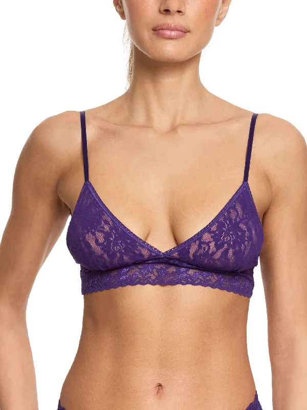 Women's Wacoal bras for plus - size womenSignature Lace Padded Triangle Bralette Snow Day Purple