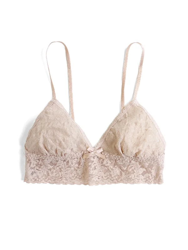 Women's bras with a lace overlaySignature Lace Triangle Bralette Chai