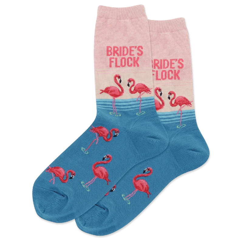 Hot Sox "Bride's Flock" Cotton Crew Socks - Medium