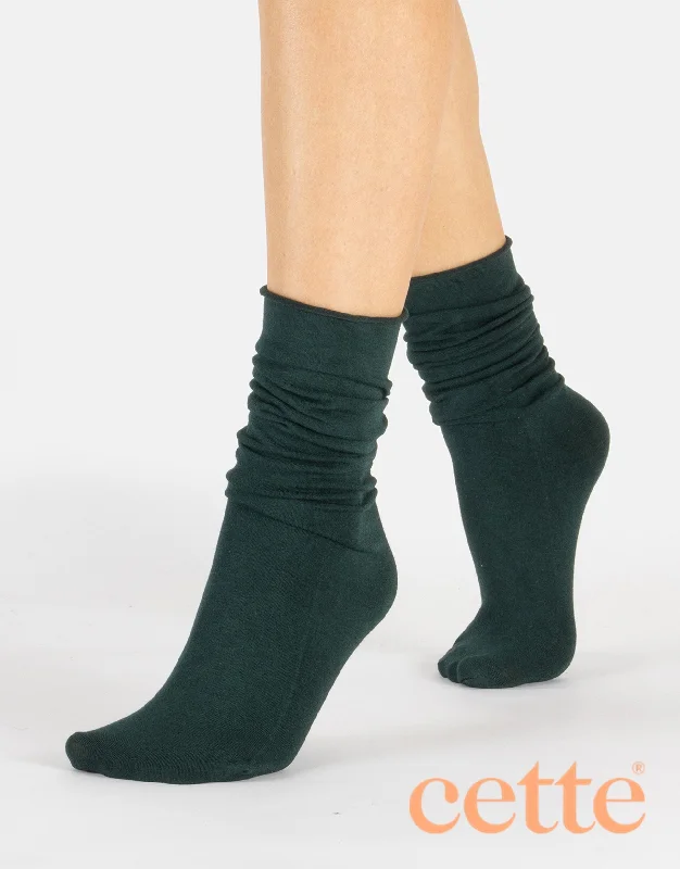 Cette Cashmere Sock Loose Top Emerald 241-12