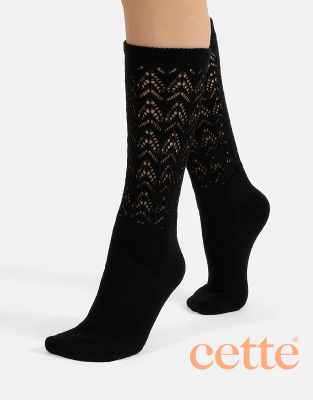 Cette Cosy Cashmere Sock Black 283-902