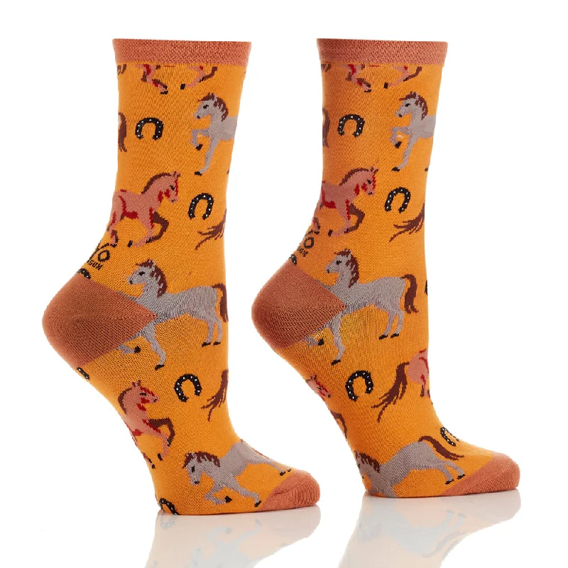 "Giddy Up" Cotton Crew Socks by YO Sox - Medium