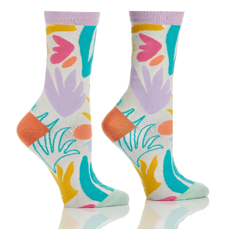 "It's My Nature" Cotton Dress Crew Socks by YO Sox -Medium