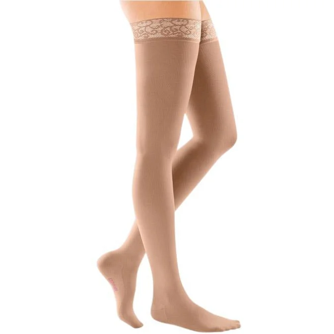 Mediven Comfort Thigh High 15-20 mmHg w/ Lace Silicone Top Band