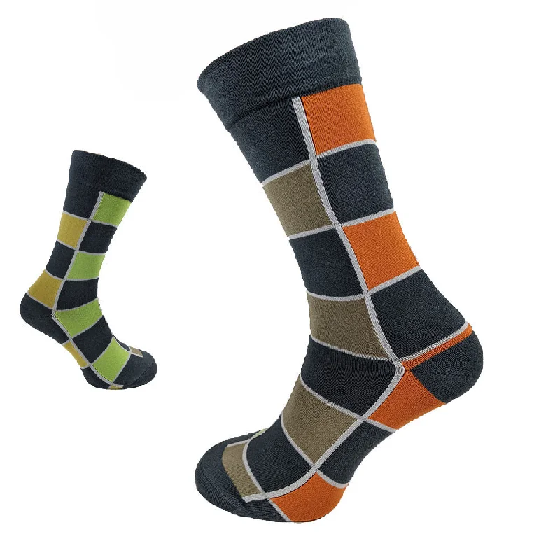 Multi Colour Check Bamboo Socks