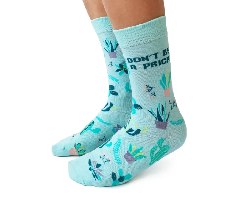 "Prickly" Cotton Crew Socks by Uptown Sox - Medium