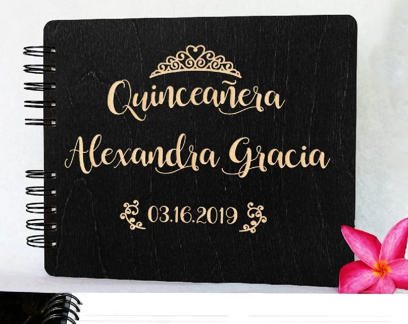 Quinceanera Favor Gift Centerpiece for Guests 15th Birthday Party Decoration Custom Mis Quince Decor Guestbook Sign in for Sister for guests