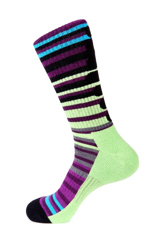 APPLE STRIPE Athletic Sock