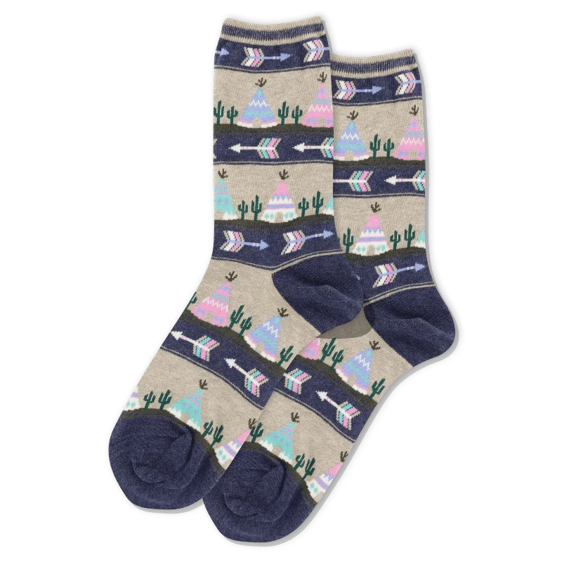 "Teepee" Cotton Dress Socks by Hot Sox