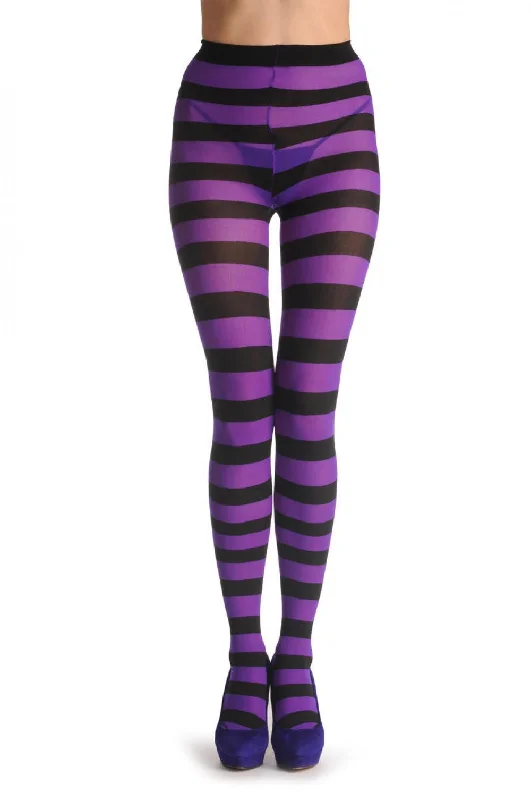 Black & Purple Horizontal Stripes