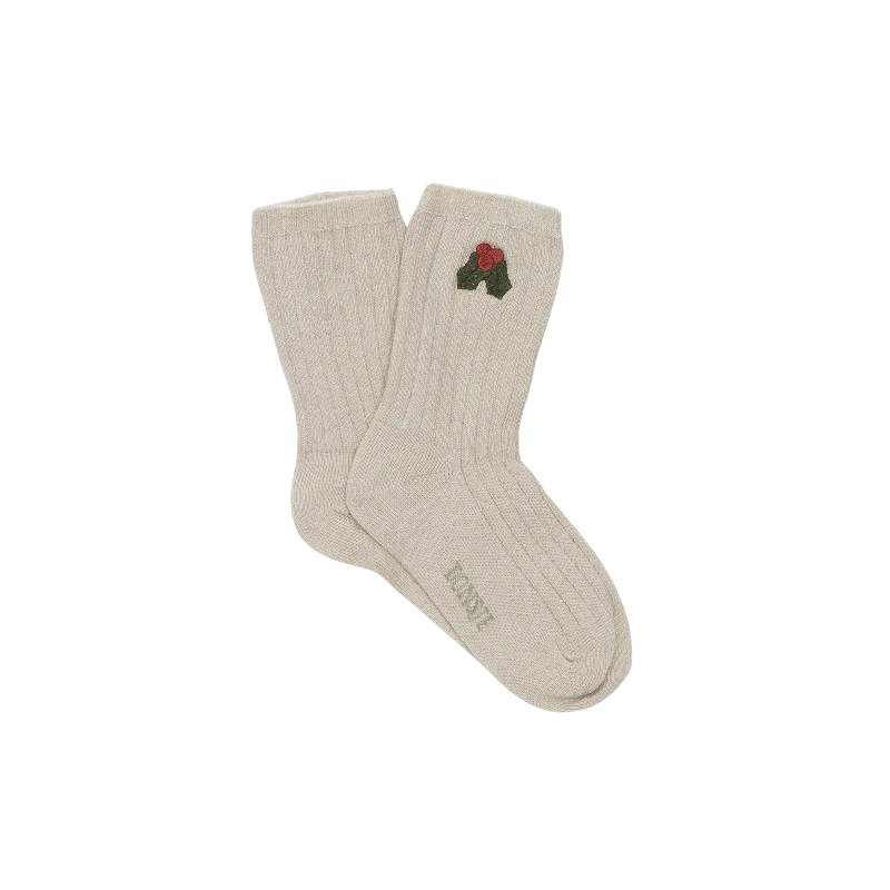 Lala Socks | Holly | Olive Grey