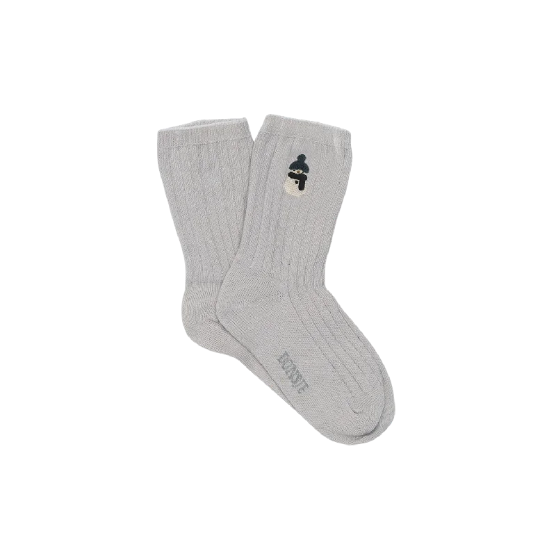 Lala Socks | Snowman | Soft Grey