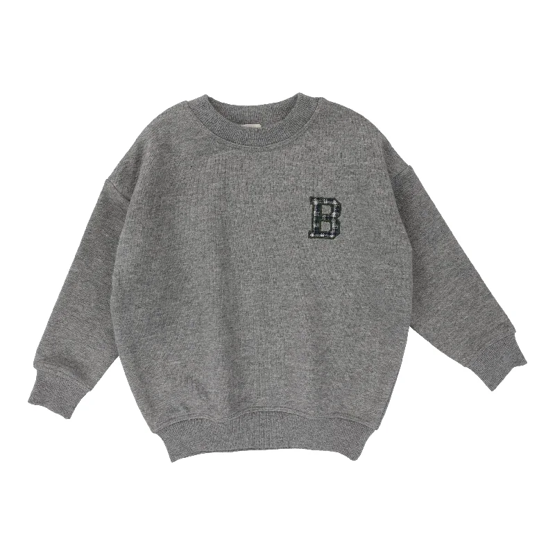 Lil Legs Applique Sweatshirt - Light Gray