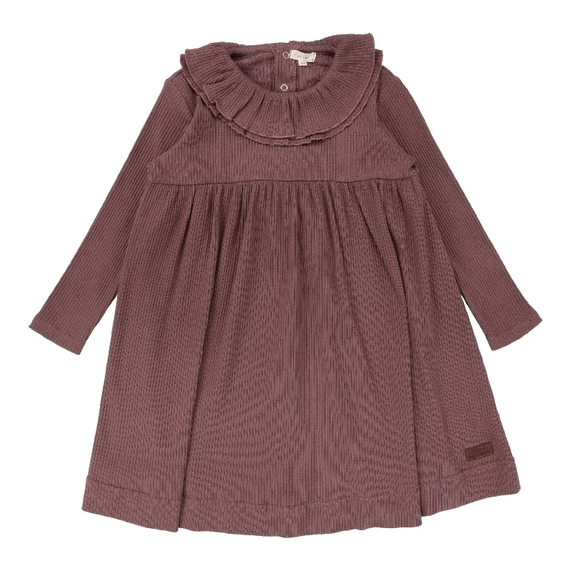 Lil Legs Long Sleeve Dress - Dusty Plum