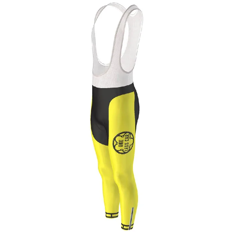 Men's High Viz Safety One Less Car Gel Padded Cycling Bib-Tights