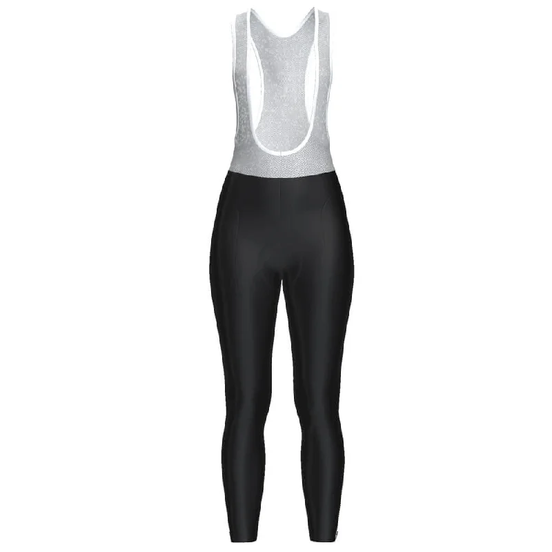 Women's Plain Black Gel Padded Cycling Bib-Tights